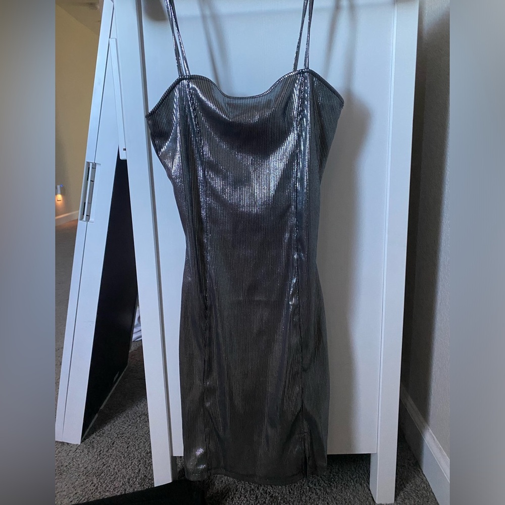 H&M Silver Mini Dress